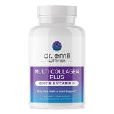 DR. EMIL Nutrition Multi Collagen Plus bottle on white background