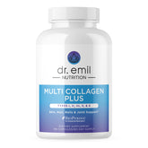 Front label of Dr. Emil Nutrition Women's Multi Collagen Pills bottle