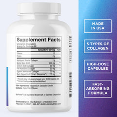 Bottle displaying 180 capsules for Dr. Emil Nutrition Multi Collagen