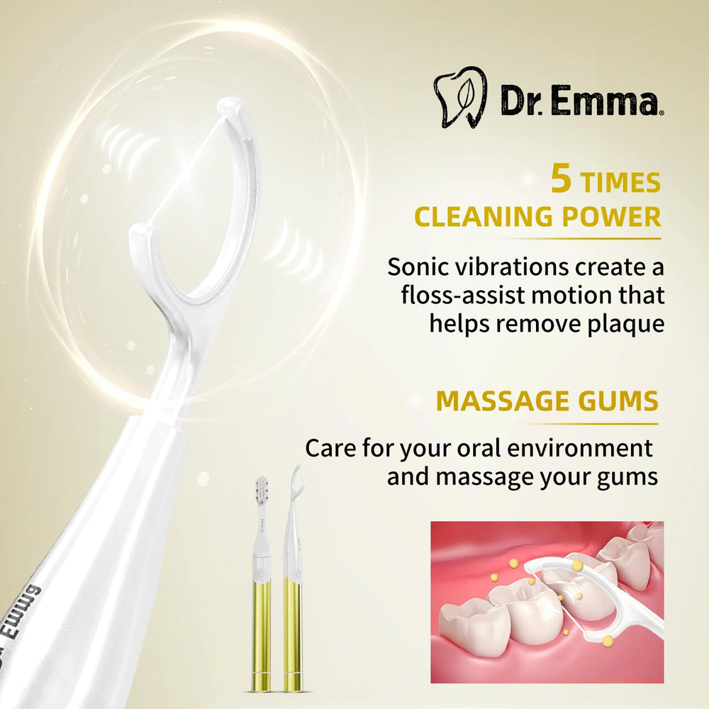 Close-up of sonic bristle vibrations for easy flossing
