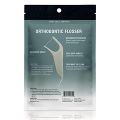 Packaging of Dr. Emma Orthodontic Flossers Gray 2-Pack