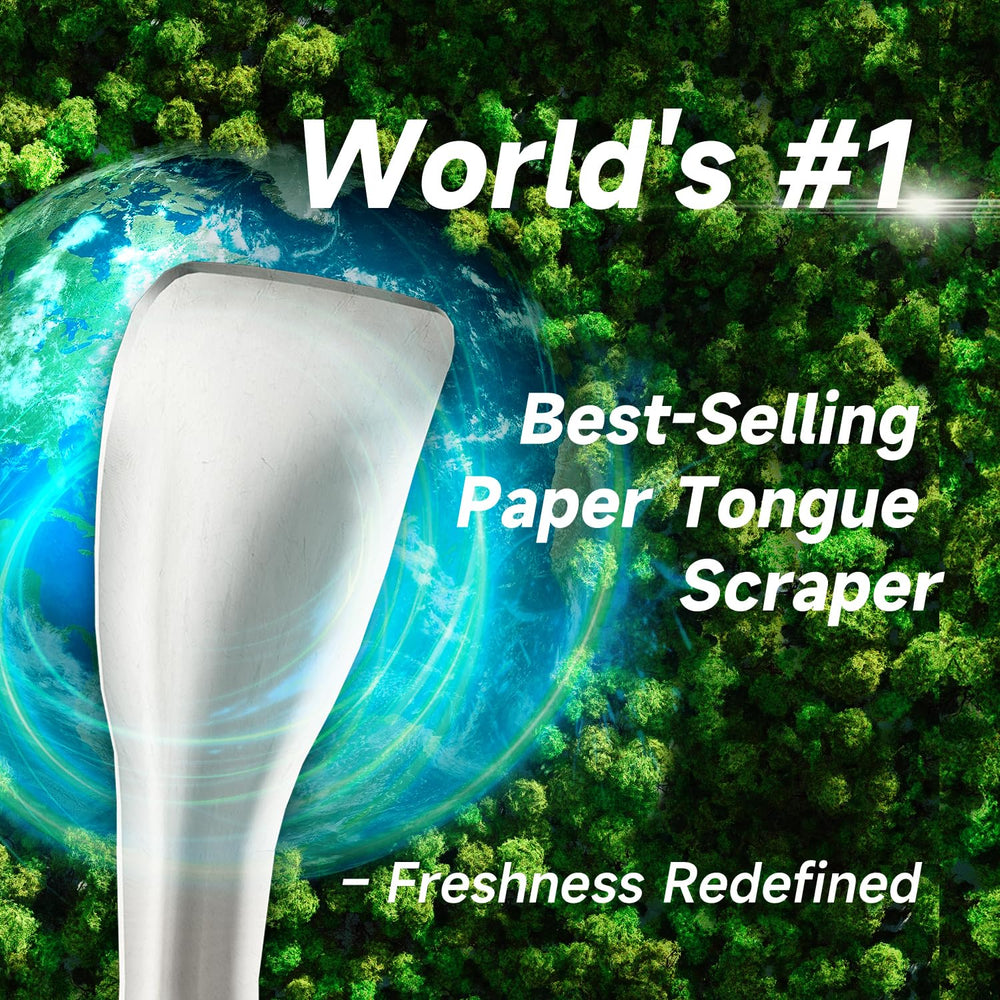 Disposable tongue scraper for adults with curved hygienic edge