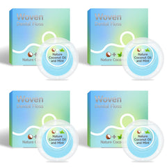 Dr. Emma Woven Dental Floss Coconut Oil Infused Expanding Floss Mint Blue packaging
