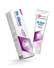 Before and after receding gums with Dr. Glow toothpaste