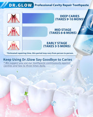 Adult brushing with Dr. Glow toothpaste