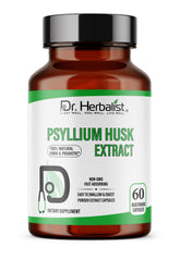 Bottle of Dr. HERBALIST Psyllium Husk Extract 1000mg serving