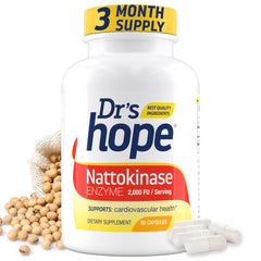 Dr’s Hope Nattokinase 2000 FU bottle with 90 veggie capsules