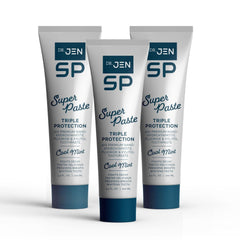Dr. Jen Super Paste 3-pack Travel Toothpaste with Nano-Hydroxyapatite, Cool Mint