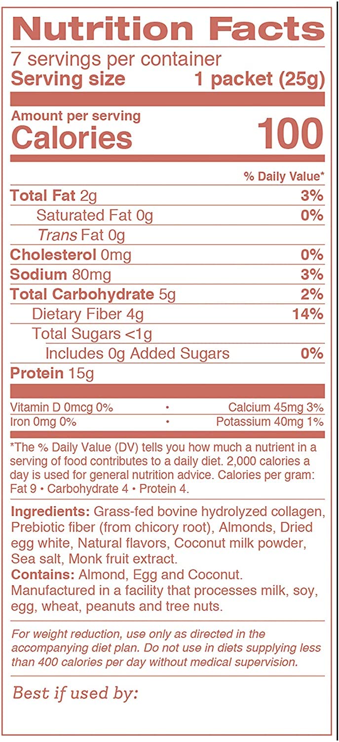 Front packaging of Dr. Kellyann Keto Vanilla Almond Shakes 7 servings