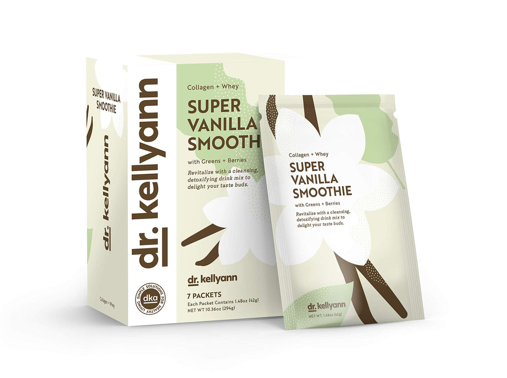 Dr. Kellyann Super Vanilla Collagen Smoothie 7-pack front view