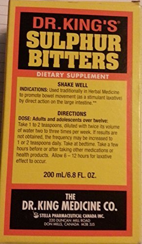 DR.KING'S Sulphur Bitters 200ml bottle, front view