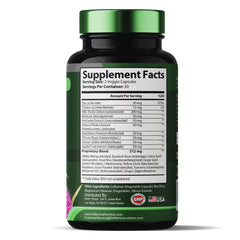 Glass with DR. MARTIN'S NUTRITION liver cleanse capsules ready to take.