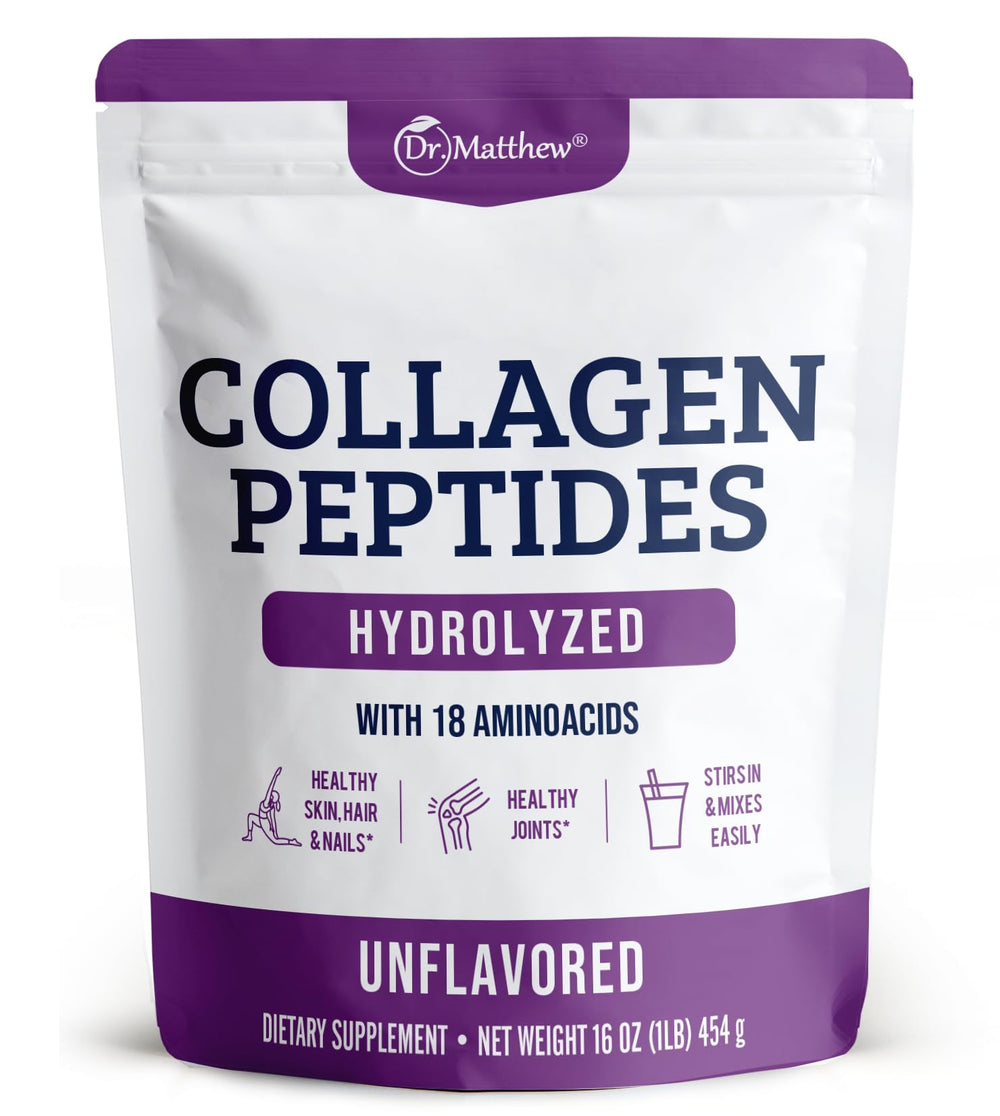 Dr. Matthew Hydrolyzed Collagen Peptides powder canister (unflavored)