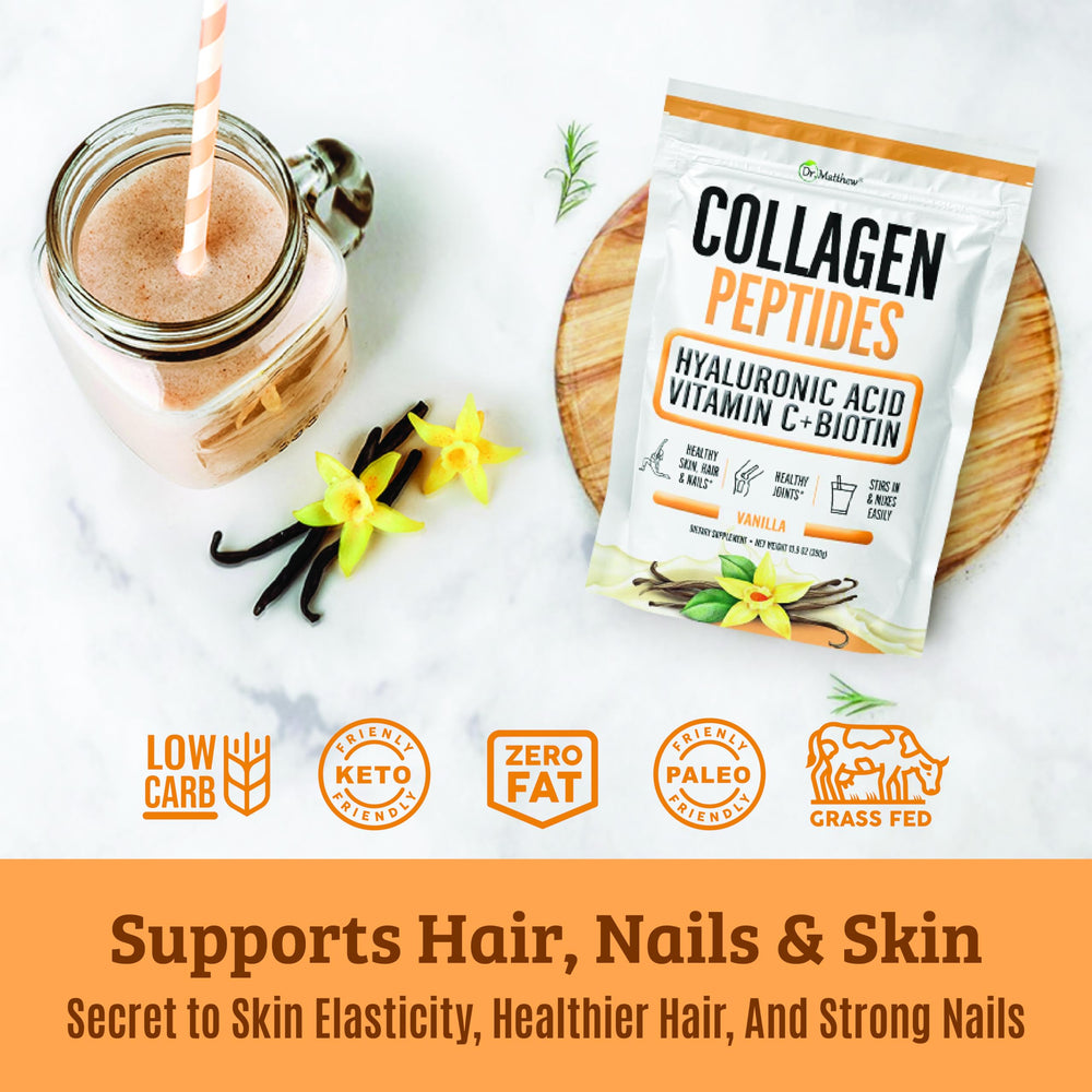 Dr. Matthew Vanilla Collagen label close-up