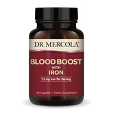Dr. Mercola Blood Boost with Iron bottle - front view