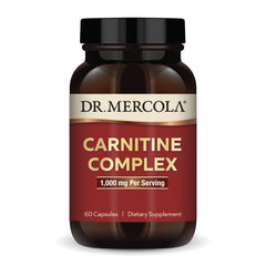Dr Mercola Carnitine Complex bottle label signaling immune-supporting energy production