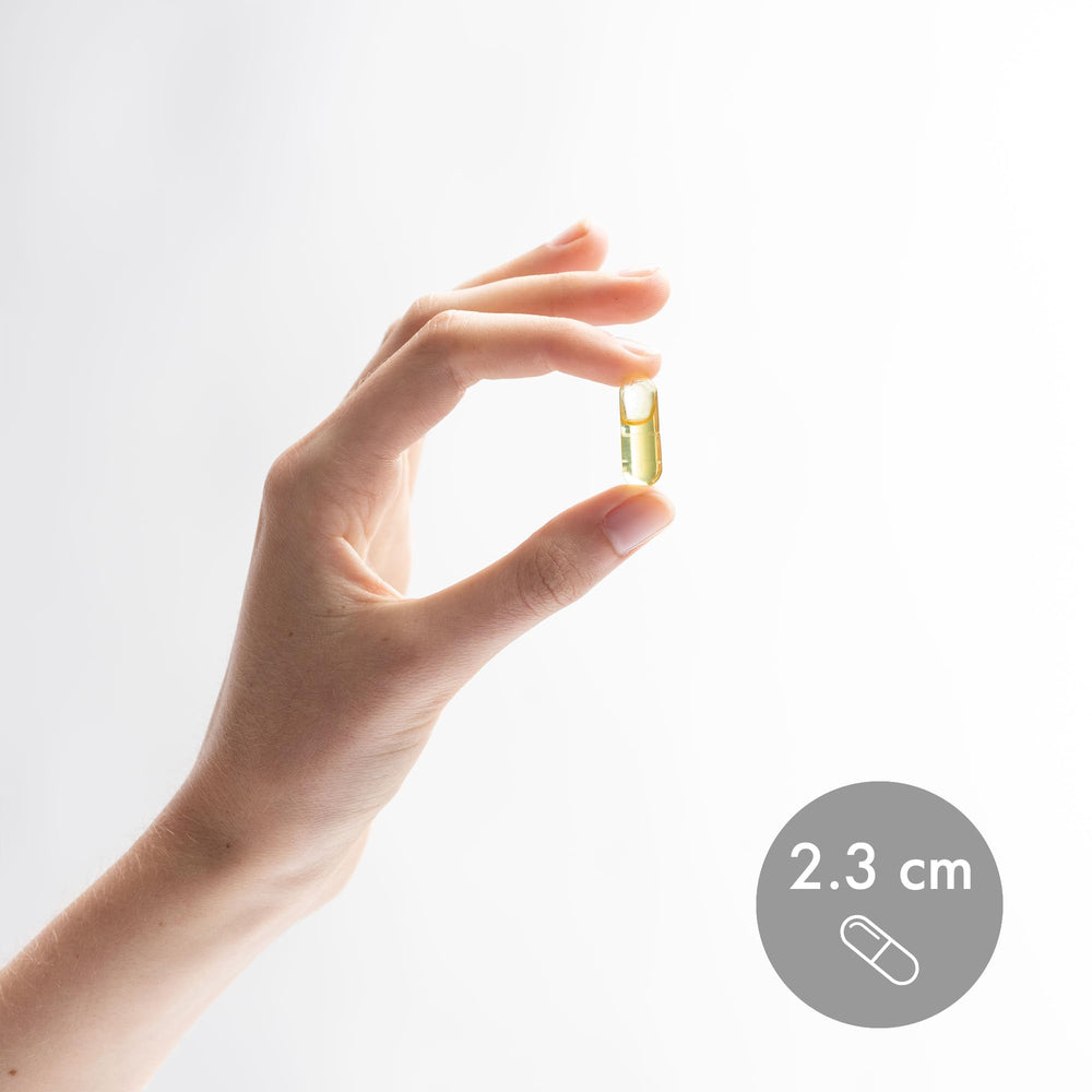 Nutrition facts and serving size display on bottle