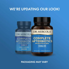 Close-up of Dr. Mercola Complete Afterbiotics capsules