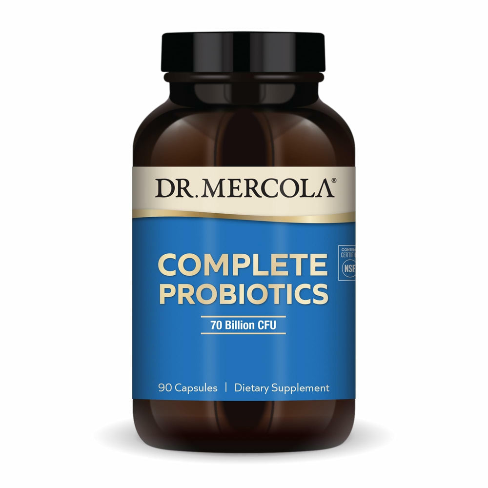Dr Mercola Complete Probiotics bottle and box - 90 capsules