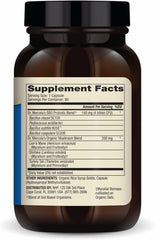 Close-up of the Dr. Mercola Complete Probiotics SBO bottle label