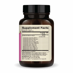 Close-up of Dr. Mercola Complete Probiotics for Women bottle label