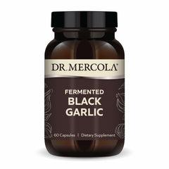 Dr. Mercola Fermented Black Garlic bottle with 60 capsules