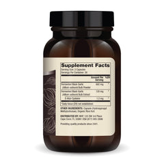 Fermented Black Garlic bulb and extract illustration