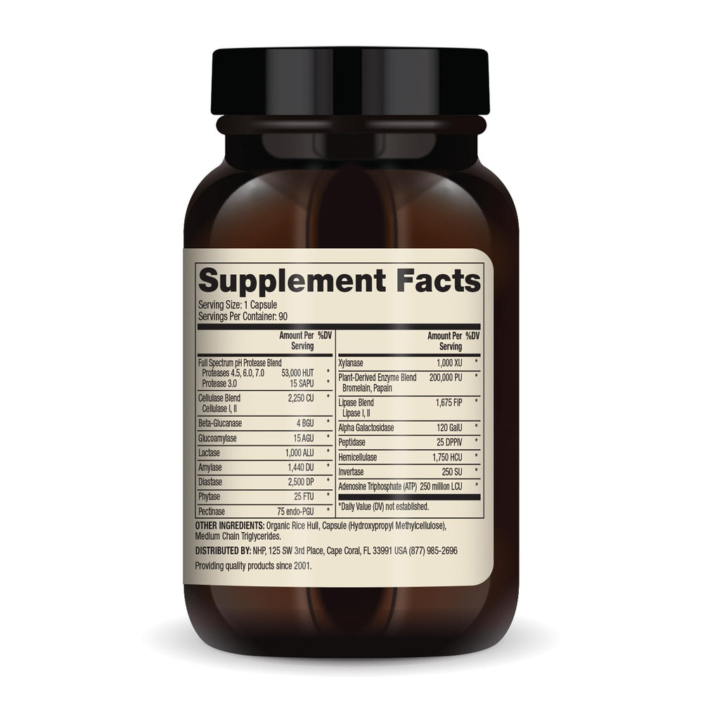 Dr Mercola Full Spectrum Enzymes for Women bottle side highlighting easy daily use