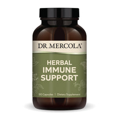 Dr. Mercola Herbal Immune Support bottle and capsules