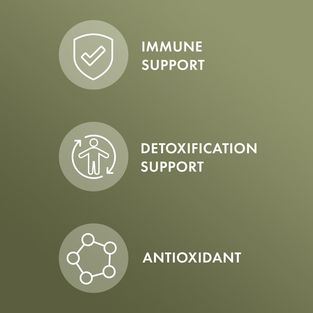 Dr. Mercola Herbal Immune Support ingredient blend highlighting nine components for immune support.