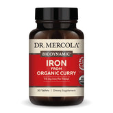 Dr. Mercola Iron from Organic Curry bottle showing 30 servings
