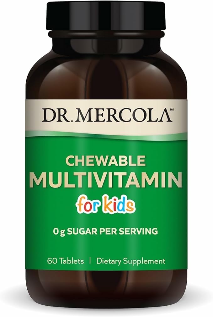 Dr. Mercola Chewable Multivitamin for Kids bottle and label