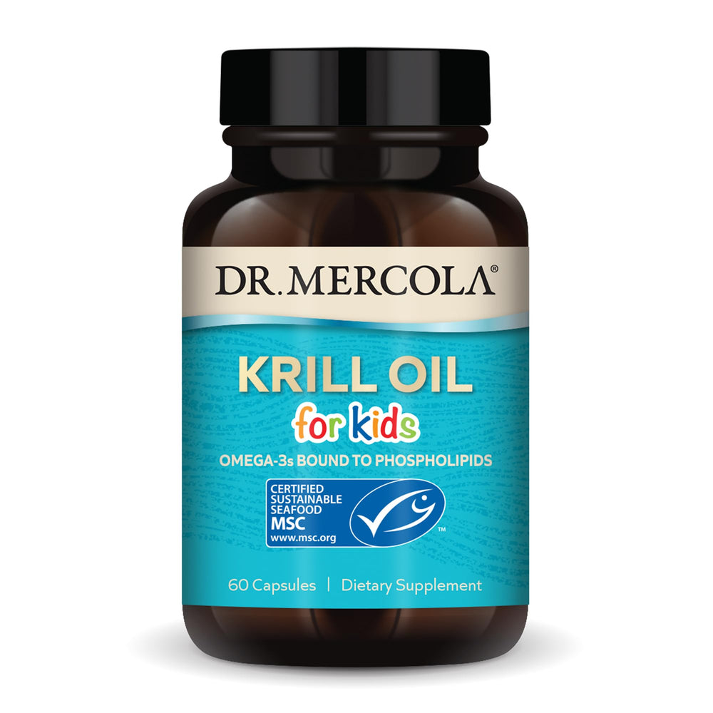 Dr. Mercola Krill Oil for Kids bottle with 60 capsules