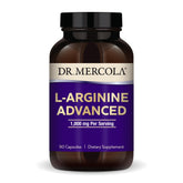 Front bottle packaging for Dr. Mercola L-Arginine Advanced