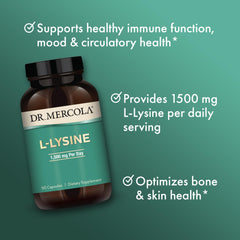 L-Lysine dosage information on bottle label