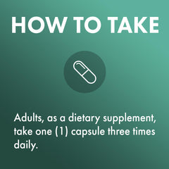 Three capsules prepared for serving with bottle