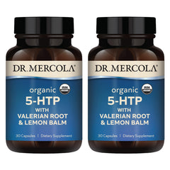 Dr. Mercola Organic 5-HTP with Valerian Root & Lemon Balm 2-pack bottle set