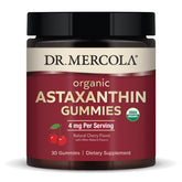 Bottle of Dr. Mercola Organic Astaxanthin Gummies with label