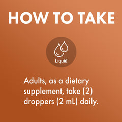 Back of bottle showing 2 fl oz (30 servings) and alcohol-free formula