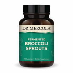 Dr. Mercola Organic Fermented Broccoli Sprouts bottle with capsules