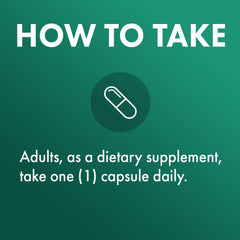 Back of bottle showing serving size and 30 capsules
