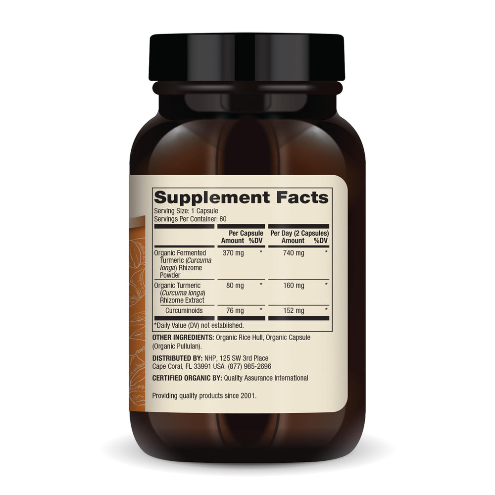 Fermented turmeric capsules for high bioavailability