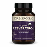 Dr. Mercola Organic Resveratrol 100mg capsules – front view