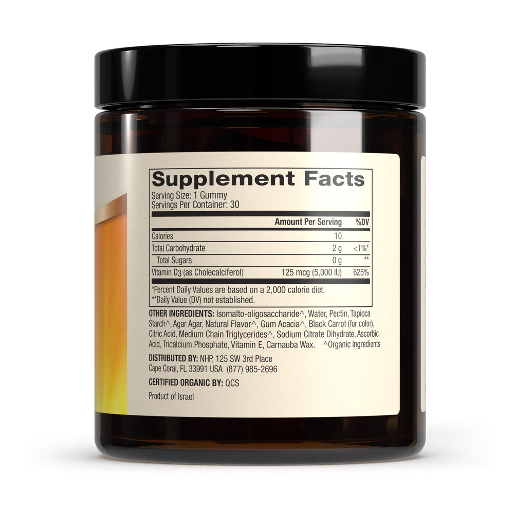 Dr. Mercola Vitamin D3 Gummies 2-pack back label with certifications