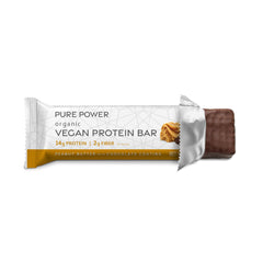 Close-up of peanut detail on the Pure Power Bar reveals creamy texture.