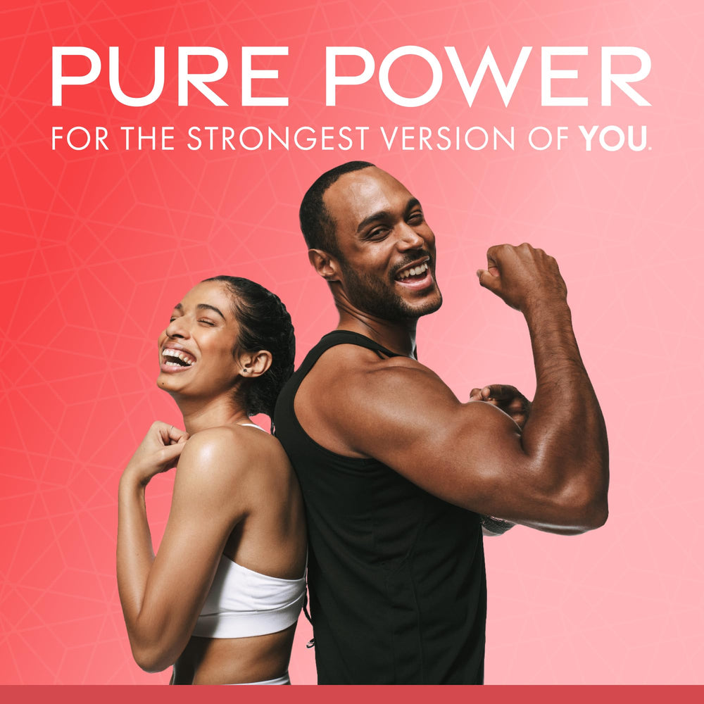 Capsules and lifestyle imagery representing energy boost