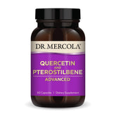 Bottle of Dr. Mercola Quercetin & Pterostilbene Advanced with label