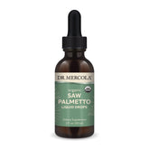 Bottle of Dr. Mercola Saw Palmetto Liquid Drops with label visible