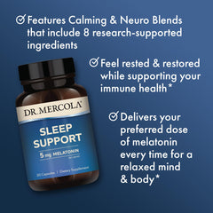 Melatonin capsule detail highlighting 5 mg per serving