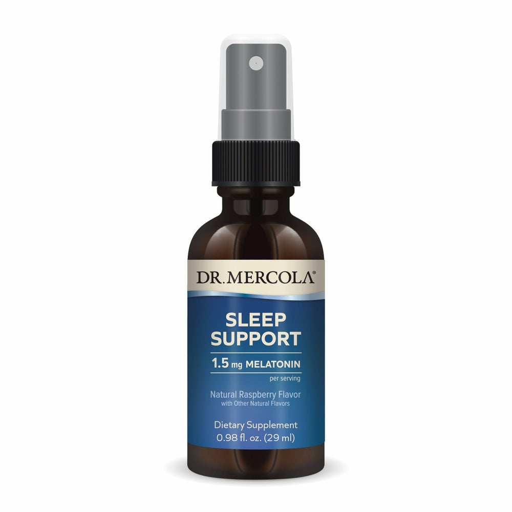 Dr. Mercola Sleep Support Melatonin Spray bottle with Raspberry flavor